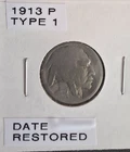 1913 S Type 1 T1 Buffalo Nickel Semi-Key Date Restored Five Cent 5c Coin