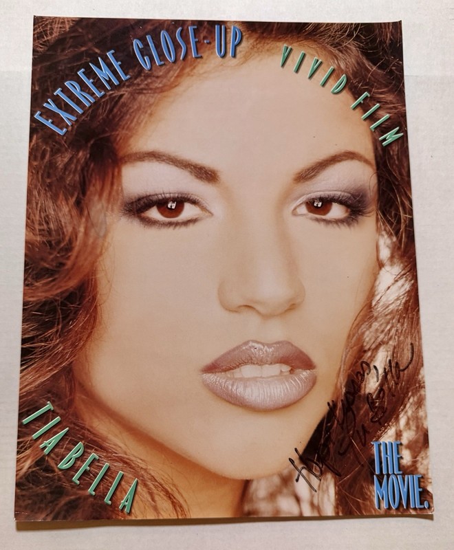 Rare Porn Star TIA BELLA Signed 8x11 Promo Photo