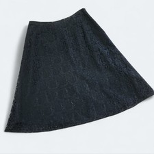 Talbots Black Lace Skirt Size 8 Midi Evening Whimsigoth