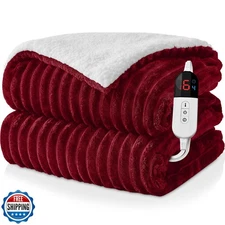 Easthome Electric Heated Blanket Full Size - 72"x84" Fast Heating Bed Blanket
