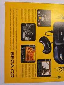 Vintage Sega CD Magazine Ad Mega Lot Lethal Enforcers Contra 90s Retro Rare