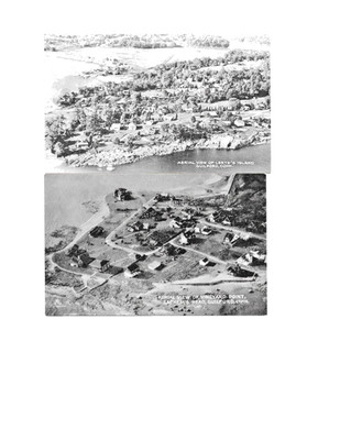 Lot of 2 Aerial Views, Leete's Island, Vineyard Point, Conn.