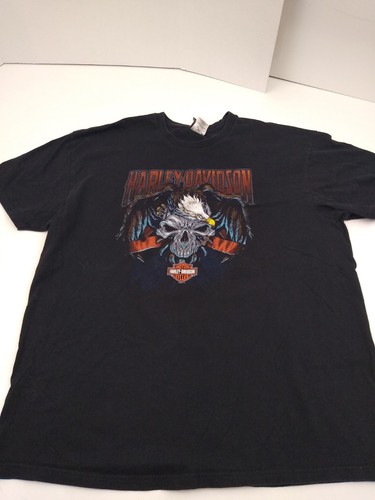 Harley Davidson T-Shirt 2XL Black Motorcycle Skull Rider Las Vegas Nevada 2014 - Picture 2 of 14