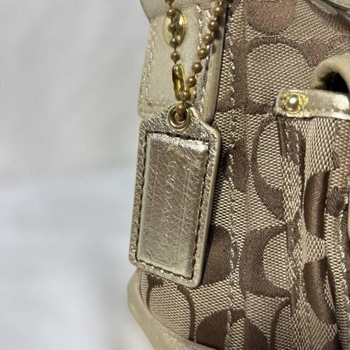 COACH 6268 Signature Legacy Turnlock One Shoulder Bag Brown Leather Canvas - Picture 5 of 16