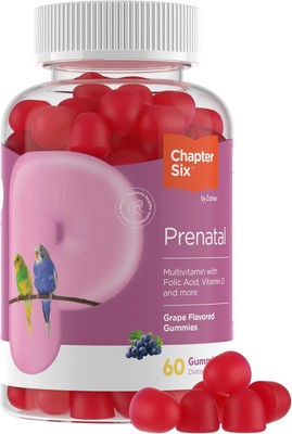 Zahler - Womens Prenatal Gummies - Grape Flavor - 60 Count (Pack of 1) 