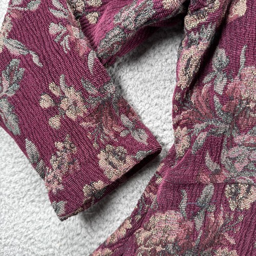 Chaqueta tapiz Soft Surroundings para mujer M PETITE Jaquard floral boho caprichosa - Imagen 6 de 14