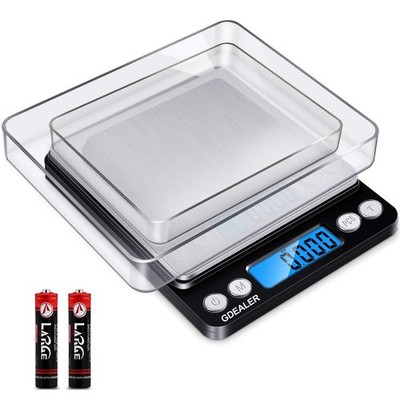 GDEALER Digital Pocket Kitchen Scale 0.001oz/0.01g 500g 500gx0.01g, Black 