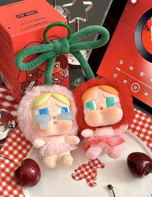 POP MART CRYBABY Crying For Love Series Plush (Love you cherry much) Valentines
