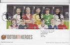 GB ROYAL MAIL FDC COVER 2013 FOOTBALL HEROES STAMP SHEET TALLENTS PMK