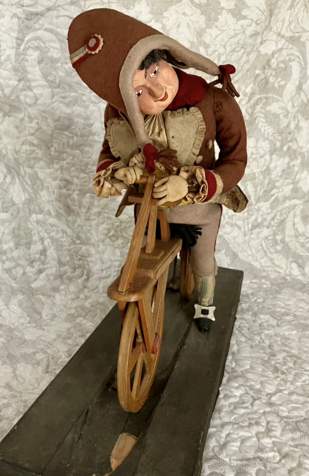 Rare ancien Jacobin sur son vélocipède - draisienne - cyclisme XIXème - Photo 4/4