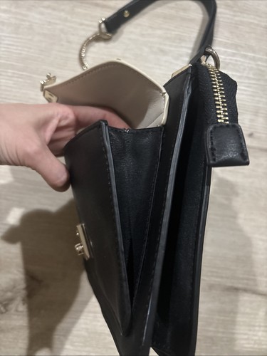 Zara Black White Square Envelop Crossbody Bag - Picture 7 of 10