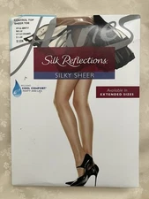 Hanes Silk Reflections Silky Sheer Control Top Sheer Toe SIZE IJ Little Color