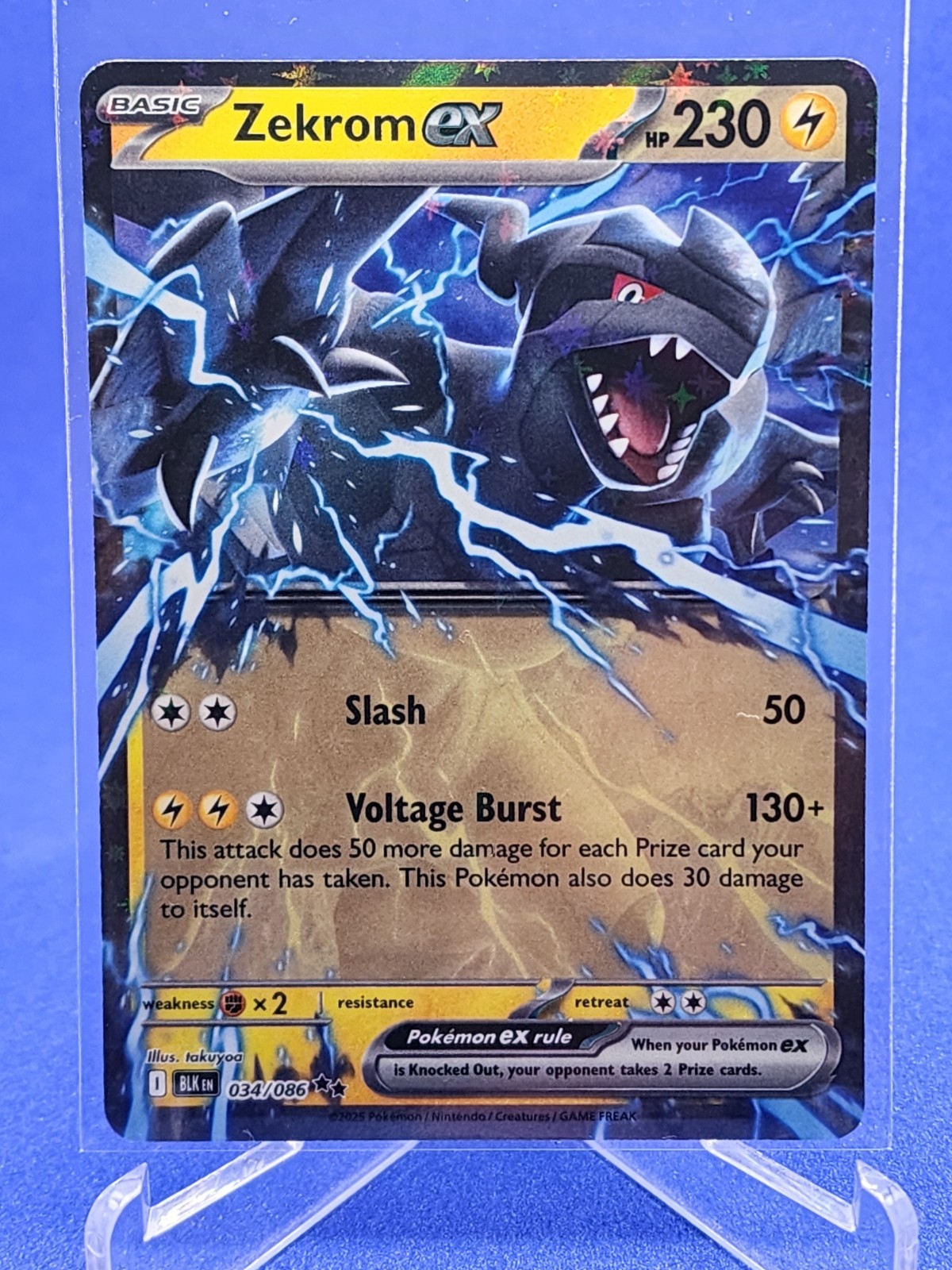 💥 Zekrom Ex 034/086 - Double Rare Holo - Black Bolt - Pokemon TCG - English