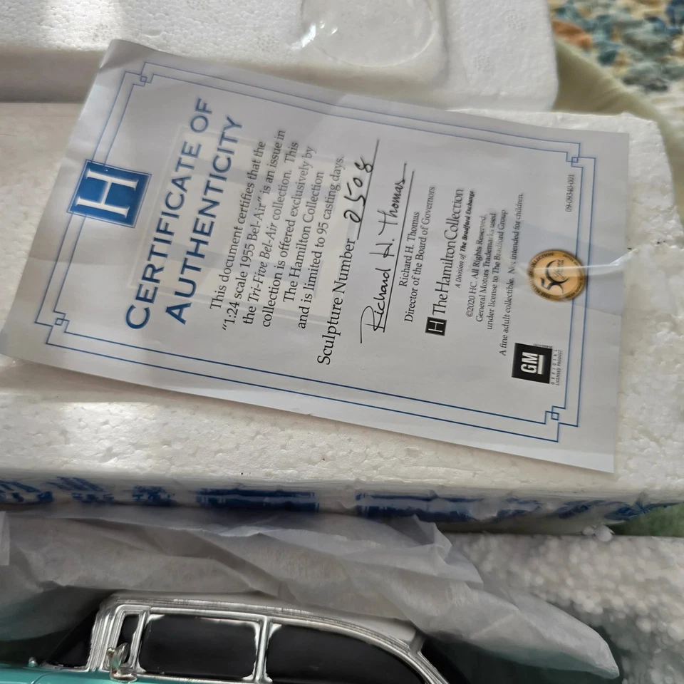 Juego Hamilton Tri-Five Chevy Bel Air 1:24 ’55 ’56 ’57 con certificado de autenticidad – Como nuevo Foto 2 de 4