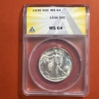1936 Walking Liberty Half Dollar MS 64 Beautiful Coin