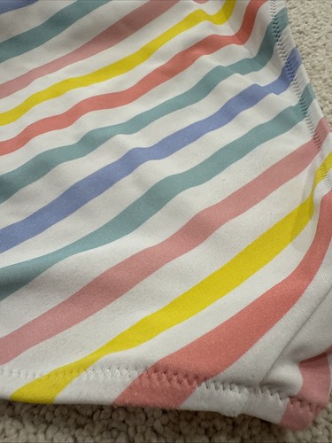 J Crew Crewcuts Girls Swimsuit Multi-Stripe One-Piece Size 8 - Picture 4 of 4