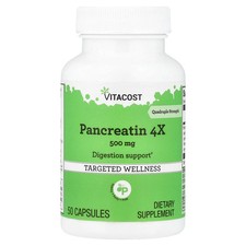 Pancreatin 4X, 500 mg, 50 Capsules
