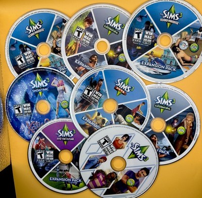 The Sims 3: Generations - 8 Disc  Pack PC/Mac Disc Only No Package. 8 Discs