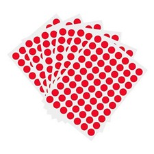 1050 PCS 3/4 Inch Round Color-Code Dot Stickers, Color Coded Circle Red