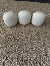 Google Nest Wifi Pro 6E 2 Port Wireless Mesh Router - Pack of 3 - Snow -...