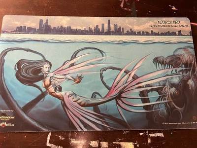 PASTIMES.net Tournament Nov 9-11 2012 CHICAGO PLAYMAT Magic MERFOLK Skyline