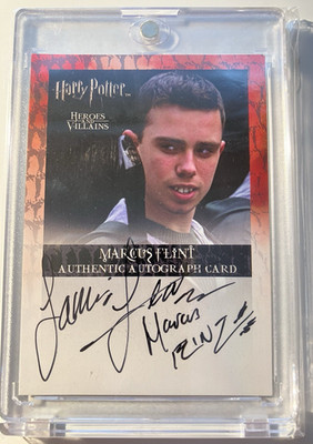 Harry Potter Heroes & Villains Marcus Flint Jamie Yeates Autograph Card