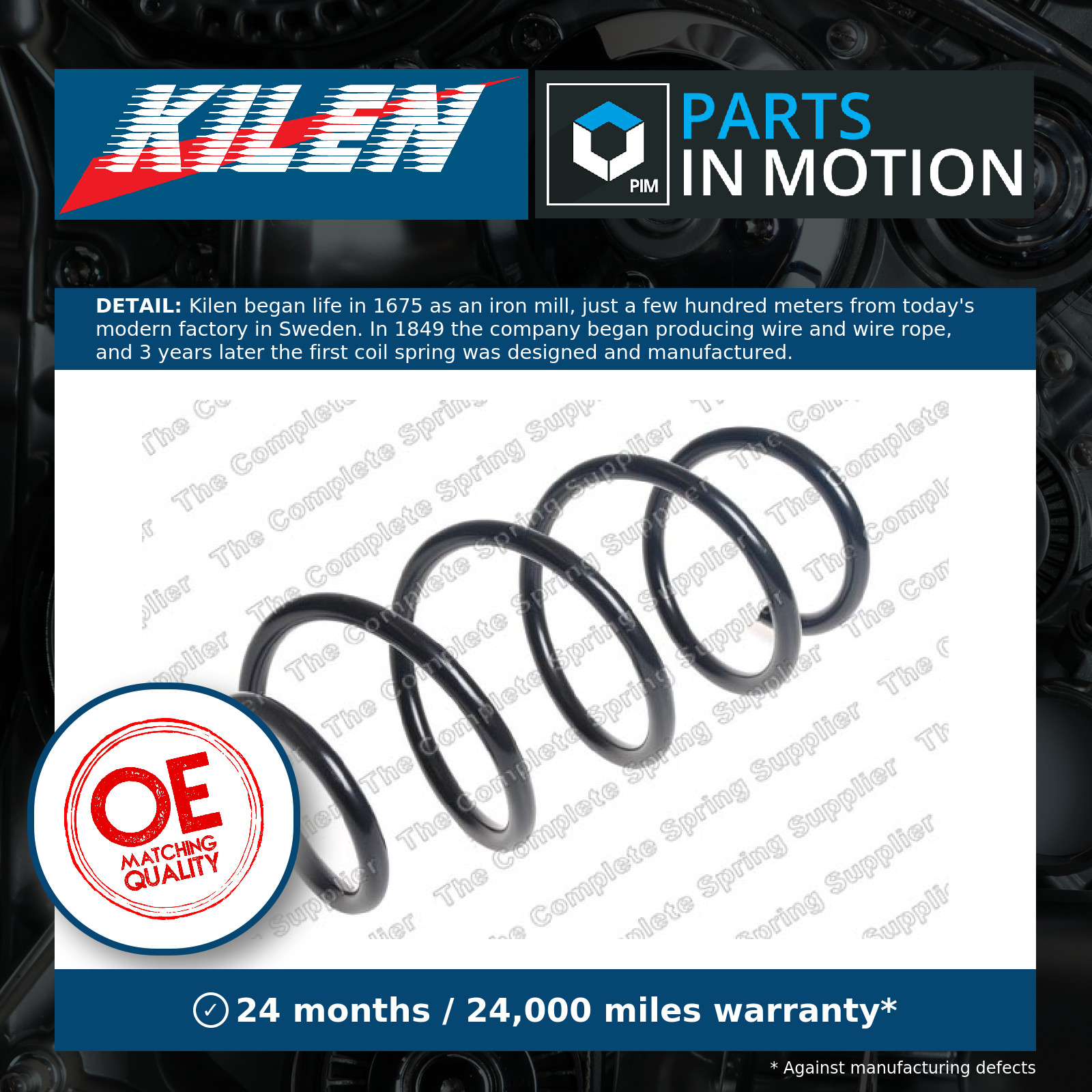 SUSPENSION SPRING 4095128 FOR VW GOLF/VII JETTA/SportWagon TIGUAN/SUV 1.4L 4cyl - Image 4