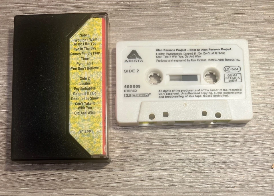 Best of ALAN PARSONS PROJECT Vintage Audio Music Cassette Tape 1983 Excellent - Image 2 of 2