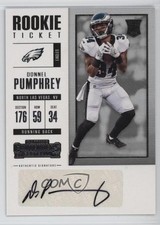 2017 Panini Contenders Rookie Ticket Donnel Pumphrey #108 Auto 10k8