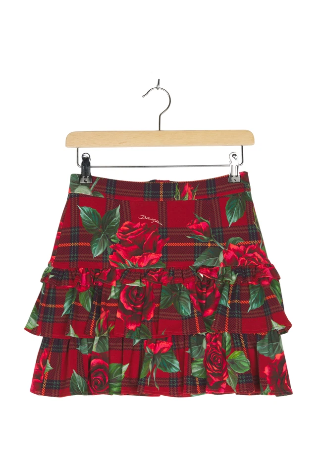 Dolce & Gabbana Rock Floral Blumen Gr. EU 122/128 Rot Mädchen Neu - Bild 1 von 4
