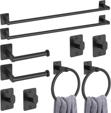 10 Pieces Bathroom Accessories Set, Bathroom Hardware Set, 24 Inch Towel Bar, To
