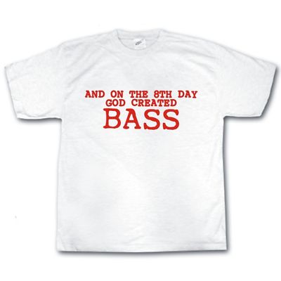 Und am 8. Tag schuf Gott Bass T-Shirt Festival Indie Band Rock Club DJ T-Shirt