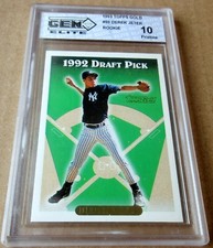 DEREK JETER 1993 Topps GOLD SP #1 Draft Pick Rookie Card RC PRISTINE 10 HOF 🔥