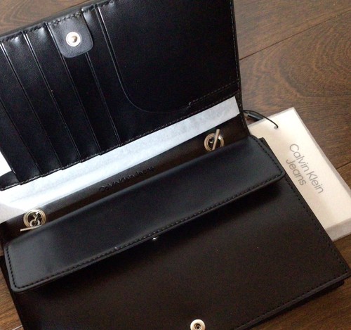 Calvin Klein Minimal Monogram Chain Strap Crossbody Purse Wallet - Discontinued - Picture 3 of 7