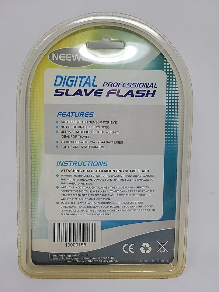 Neewer Digital Professional Slave Flash - With Mounting Bracket - New Sealed - Image 2 of 4