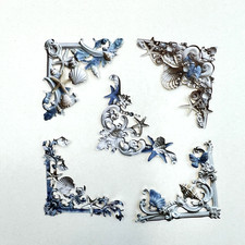 Ocean Seashell Embossed Die Cut Fancy Corners Junk Journal Collage