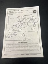 Vintage He-man And The New Adventures MOTU He-Man Bolajet Instruction Sheet 1989