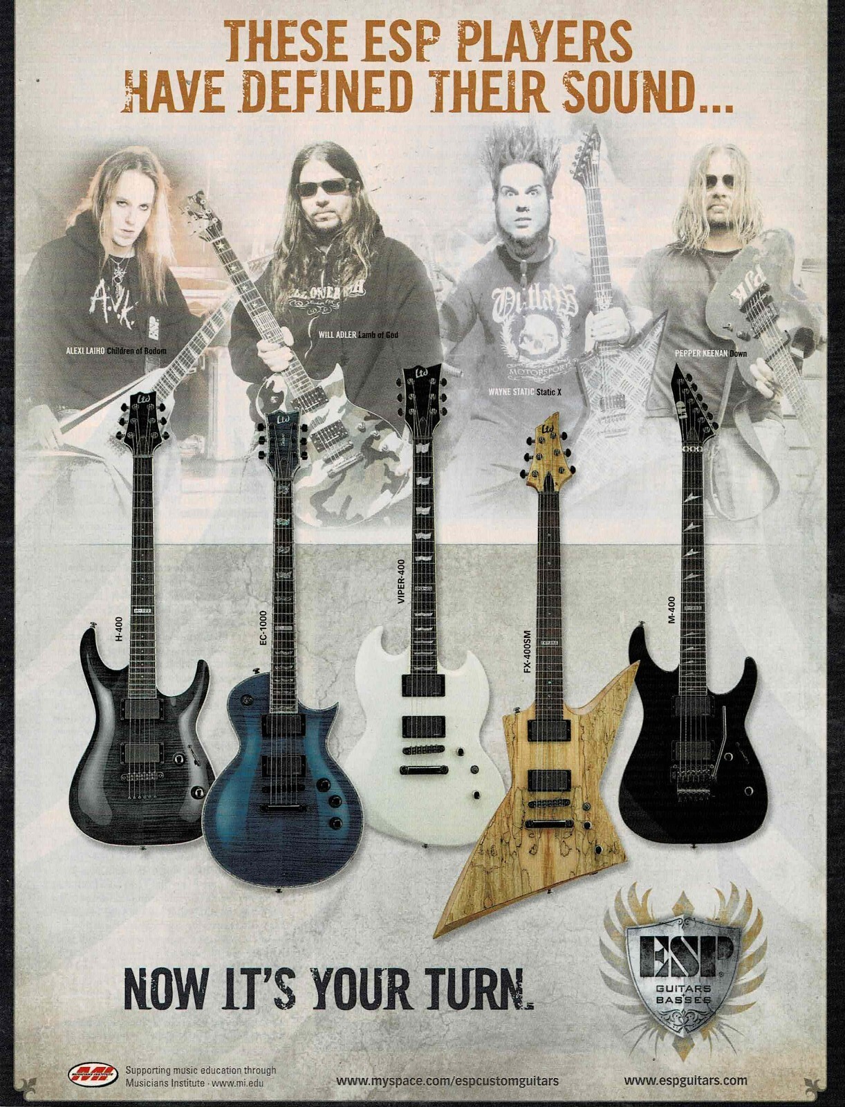 ESP GUITARS ALEXI LAIHO / WILL ADLER /WAYNE STATIC /PEPPER KEENAN