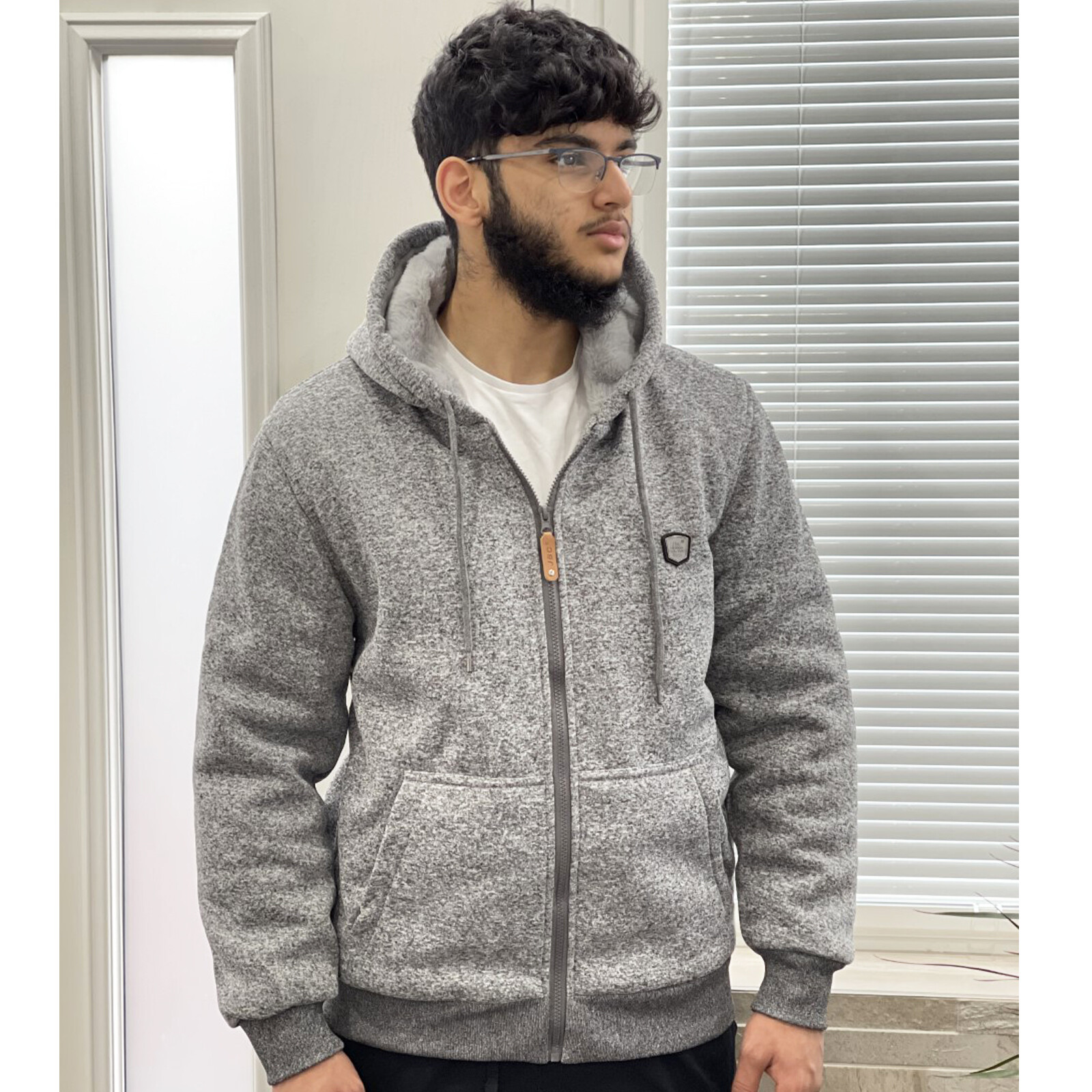 Mens Fur Lined Hooded Jacket Luxury 