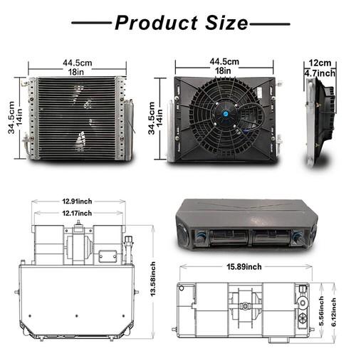 Cool&Heat DC 12V Underdash Electric Air Conditioner Universal Auto Car A/C Kit - Picture 14 of 14