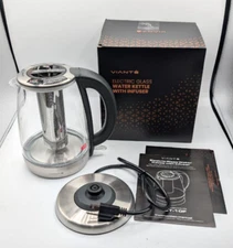 Vianté Electric Glass Tea Kettle with Removable Infuser 