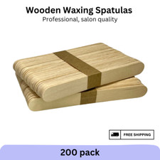 200 x Wooden Waxing Spatulas, Professional Salon Disposable Applicator Sticks