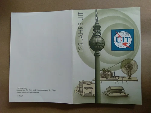 5 Germany DDR Stamps 125 Jahre UIT First Day Of Cover 15.05.1990