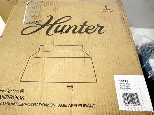 Hunter Cranbrook 1-Light Flush Mount Ceiling Light Fixture 749K8 FREE FAST SHIP - Picture 7 of 8