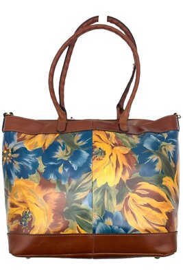 Patricia Nash Convertible Leather Mallory Tote Marigold Harvest