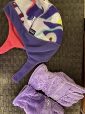 Patagonia Kids Beanie Fleece 5T With Gloves