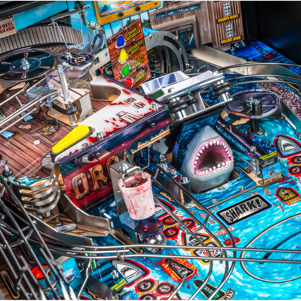 Stern Jaws Premium Pinball Machine With Installed Shaker Motor