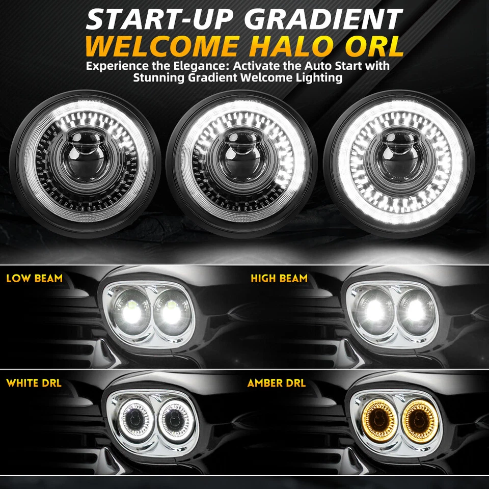 Faros LED de haz alto/bajo 4 piezas para Buick Electra Wildcat DOT 5,75" 5-3/4" pulgadas Foto 2 de 4