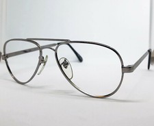 True Vintage Elan Women's Petite Gunmetal Aviator Eyeglass Frames Made in Korea