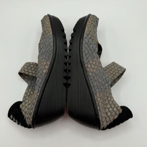 Bernie Mev. Zapatos de tacón de cuña Lulia tejidos metálicos para mujer talla EU 41 US 10-10,5 - Imagen 8 de 9
